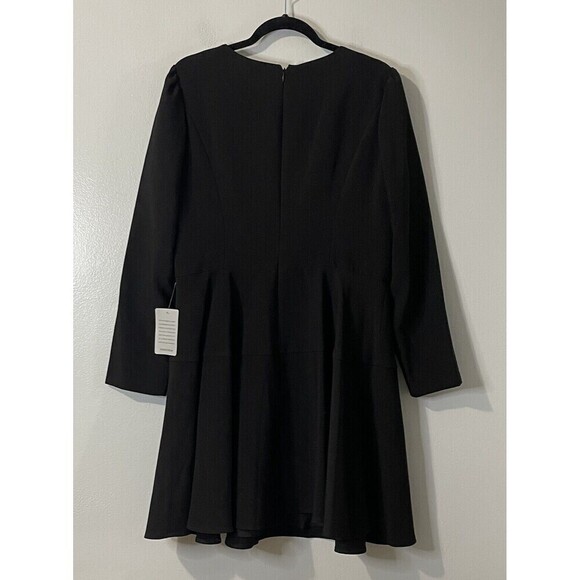 GAL MEETS GLAM Celeste Fit Flare Dress Size 16 Black NEW Party LBD Cocktail Chic - Picture 9 of 12